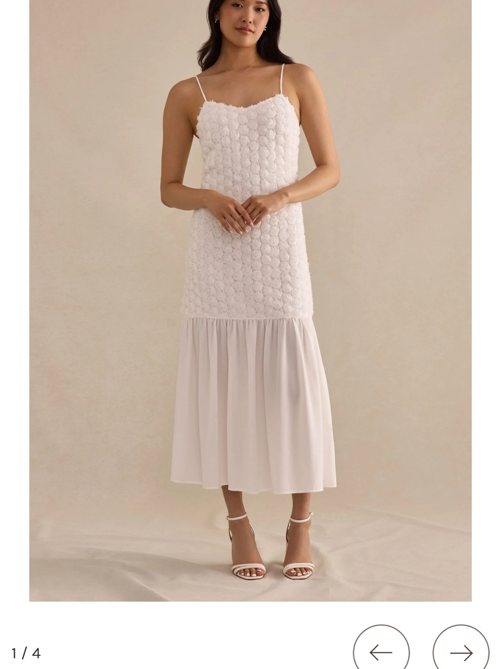 Birdy Grey Sylvia White Midi Dress